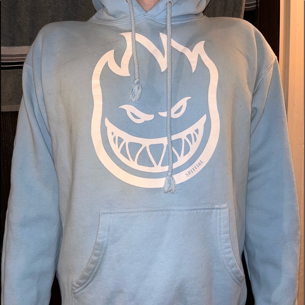 Spitfire large light blue hoodie